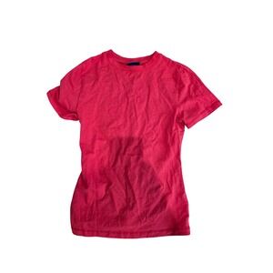 Scoop T-Shirt Red Short Sleeve Crew Neck Basic Tee Womens XS